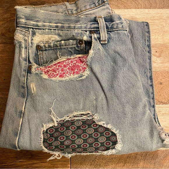 Levi's Denim - Vintage 90s Levis Grateful Dead Patchwork Hippie Festival Jeans